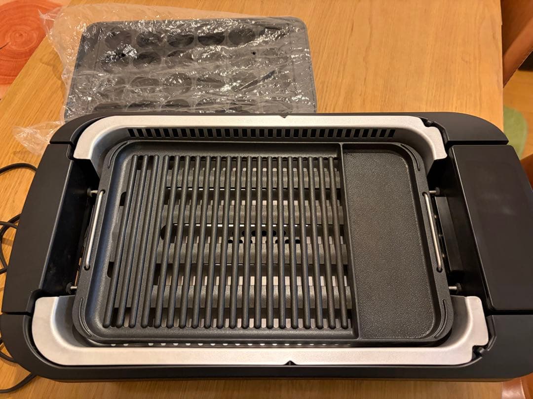 山善 X PREMIUM 吸煙 電気グリル 取り外し可能なプレート