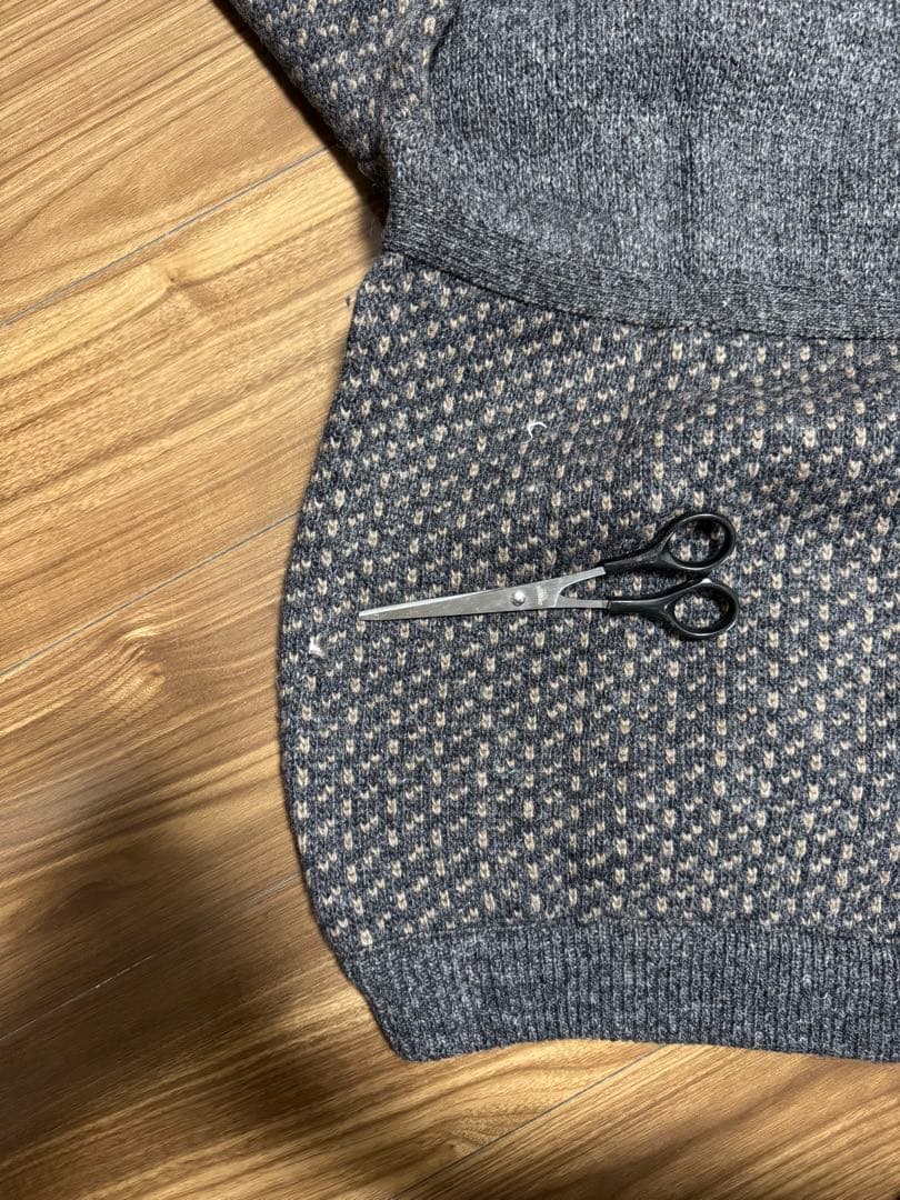 80s LL BEAN バーズアイニット ヘンリーネック ノルウェー製