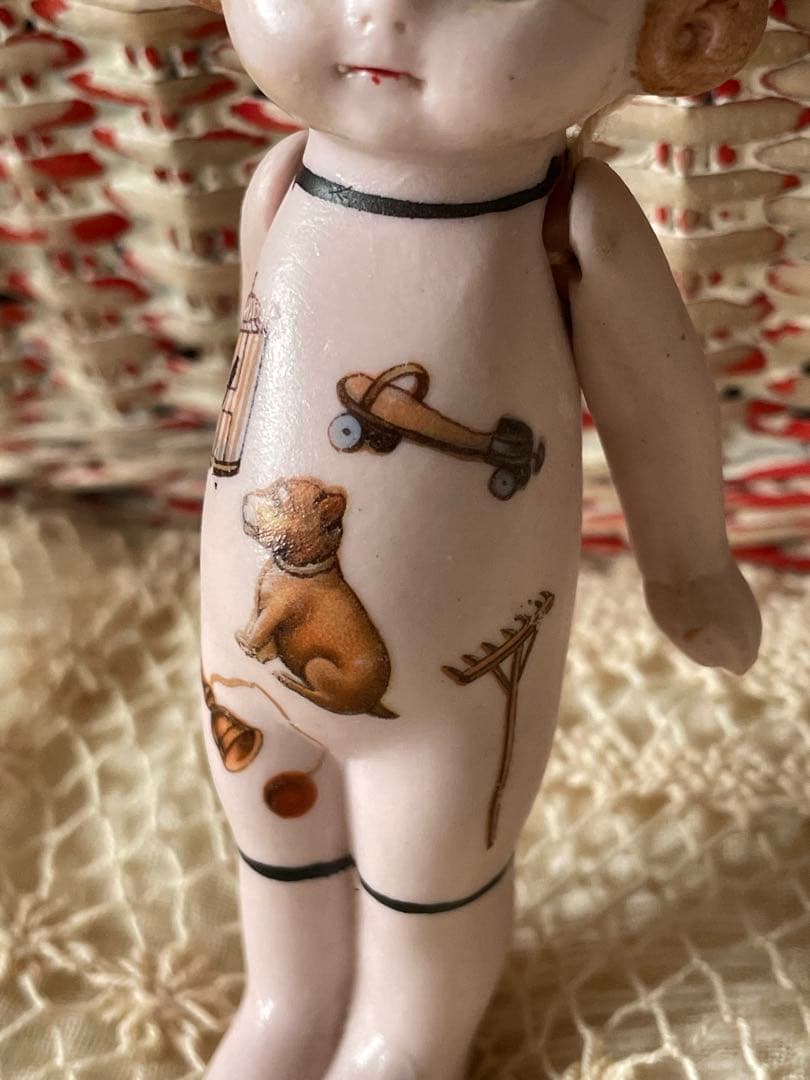 *:・ レア　ピンクのオールビスクドール　　　ポーセリンドール　*:・