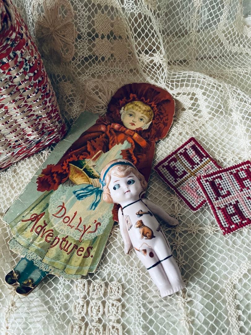 *:・ レア　ピンクのオールビスクドール　　　ポーセリンドール　*:・