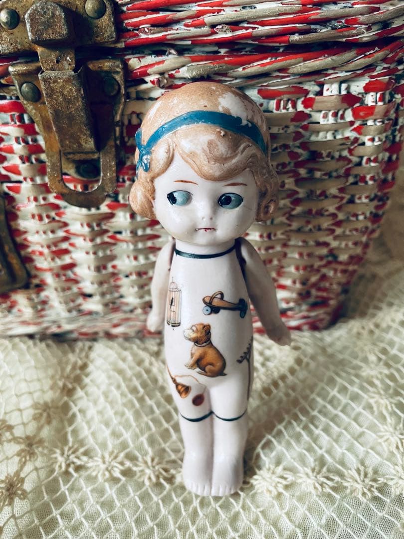 *:・ レア　ピンクのオールビスクドール　　　ポーセリンドール　*:・