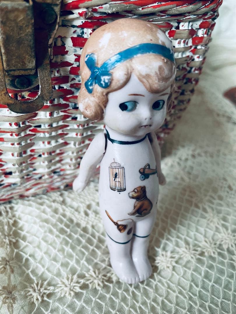 *:・ レア　ピンクのオールビスクドール　　　ポーセリンドール　*:・