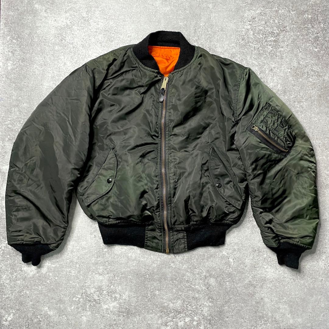 80s-90s ALPHA 民生品/ USA MA-1 フライトジャケット】 - メルカリ