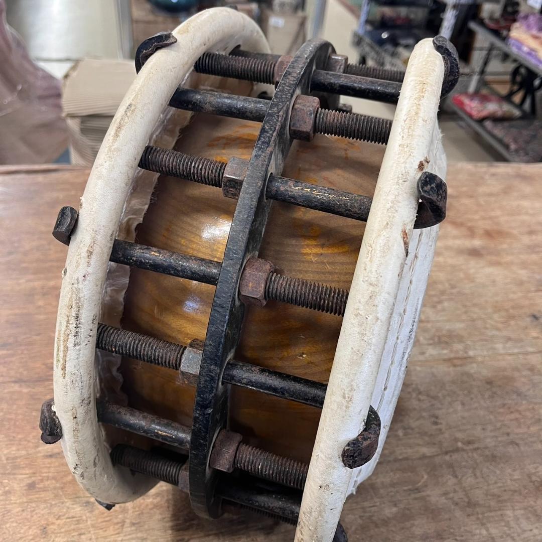 K◇ 詳細不明 和太鼓 和楽器 三丁掛ボルト締 締太鼓 直径約35cm