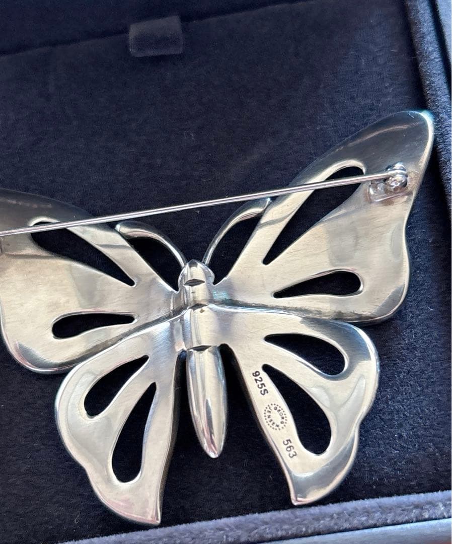   希少　バタフライ　ブローチ　925s