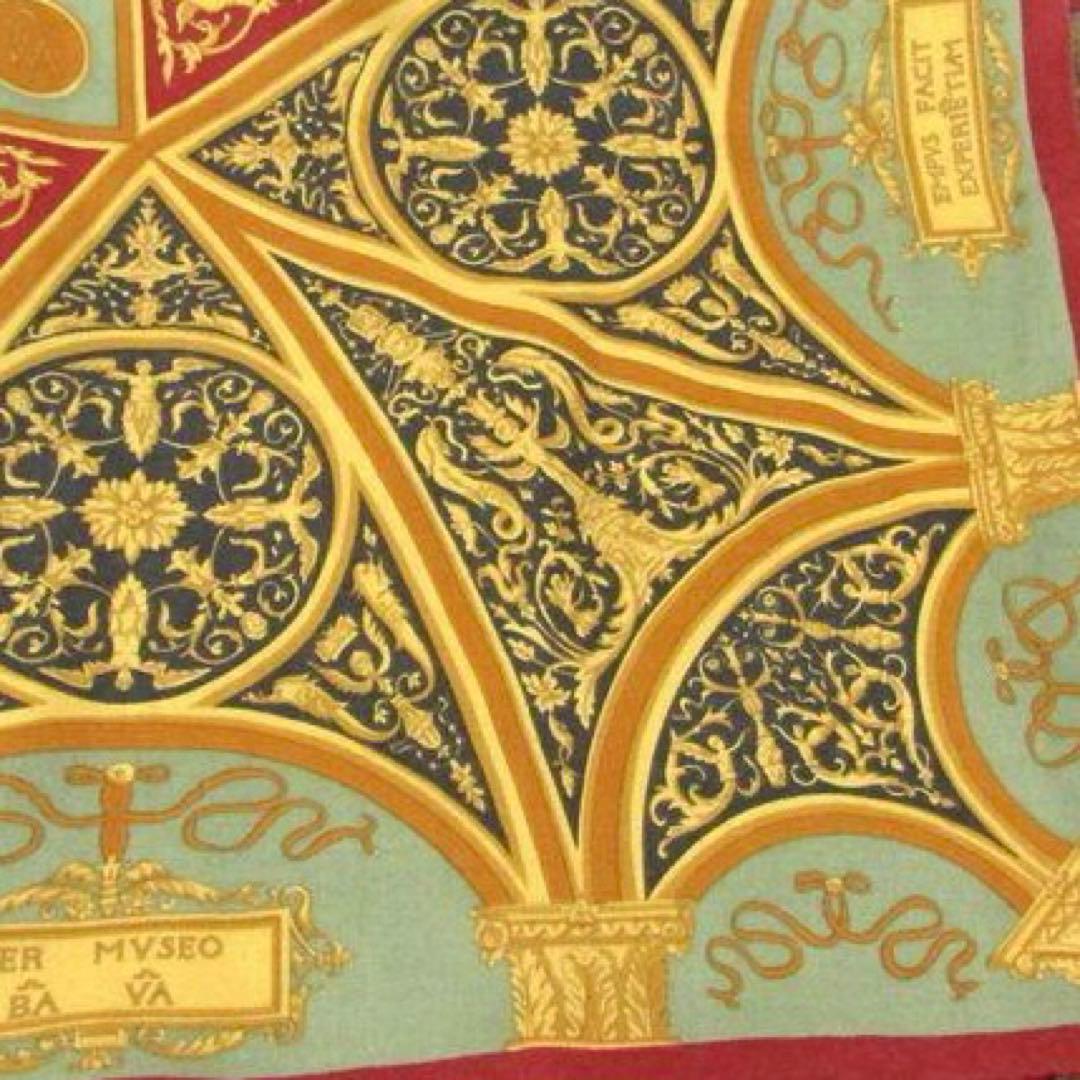 エトロ ストール スカーフ 大判 ウール/シルク混 レッド ETRO イタリア製