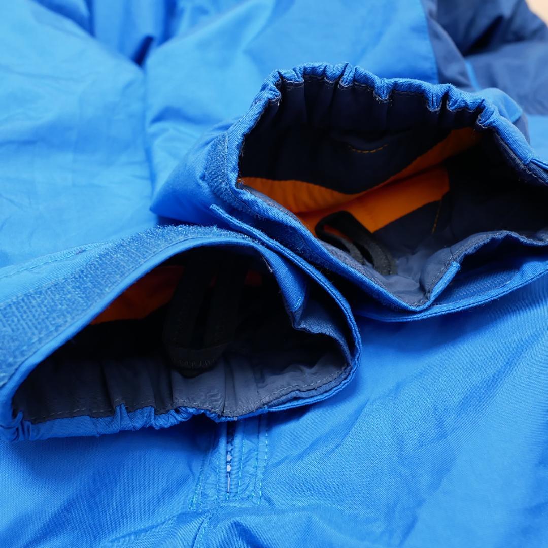 美品【モンベル】パウダーカバーオール スキーウェア 120 ジャンプスーツ 青