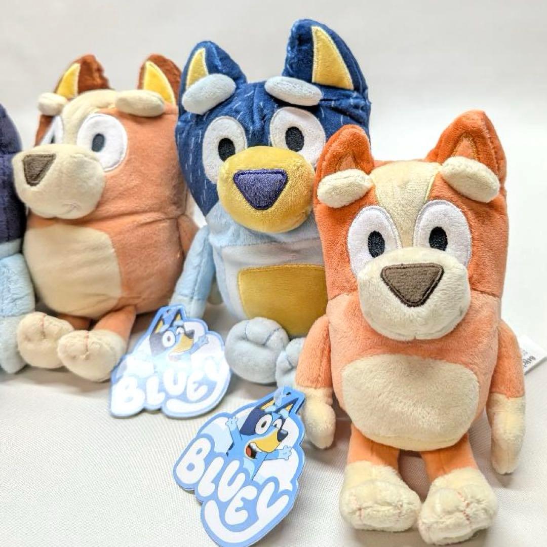 bluey ファミリー ぬいぐるみ ブルーイ ビンゴ ママ パパ ディズニー