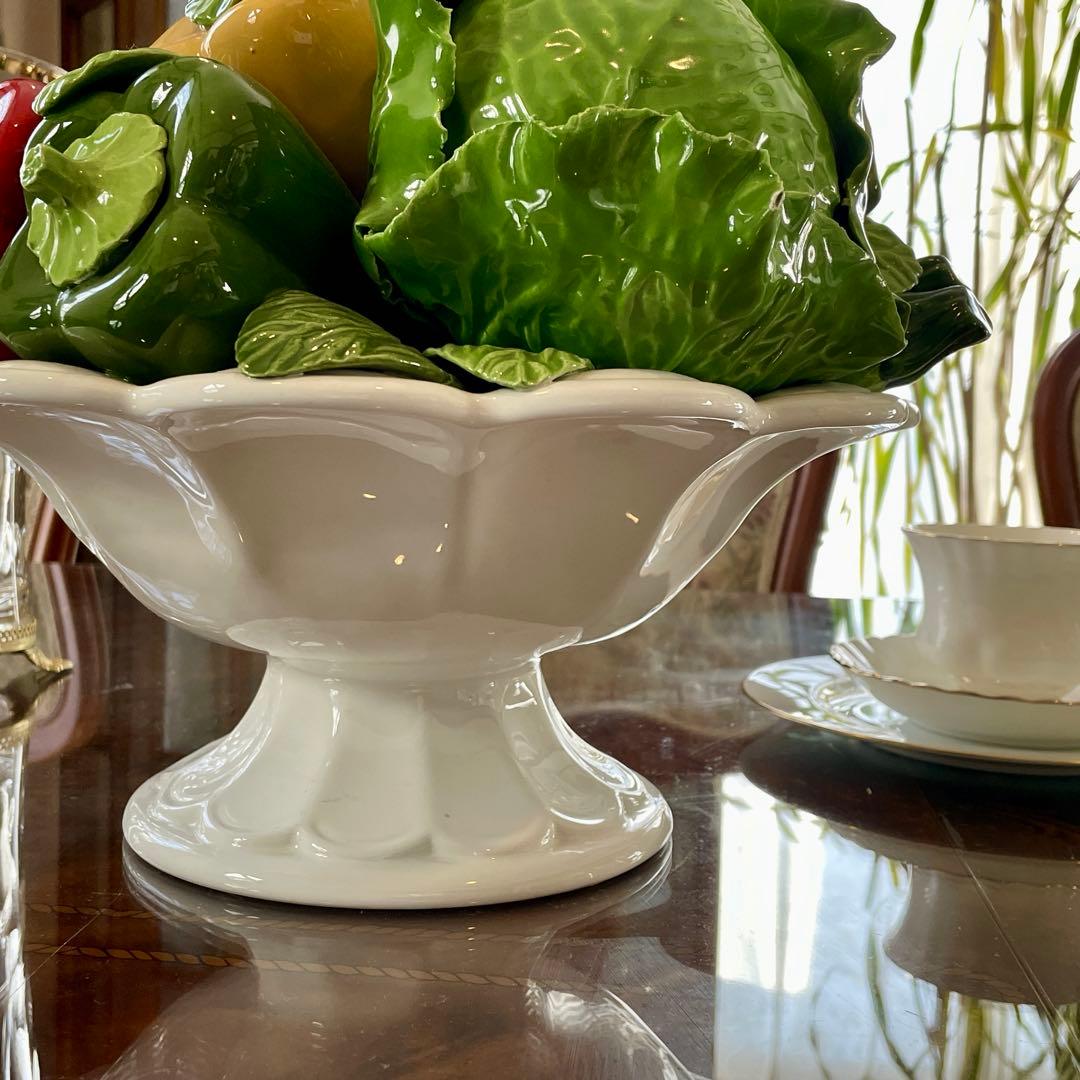 r128 希少 イタリア製 野菜の陶器製オブジェ リアルな造形美 インテリア雑貨