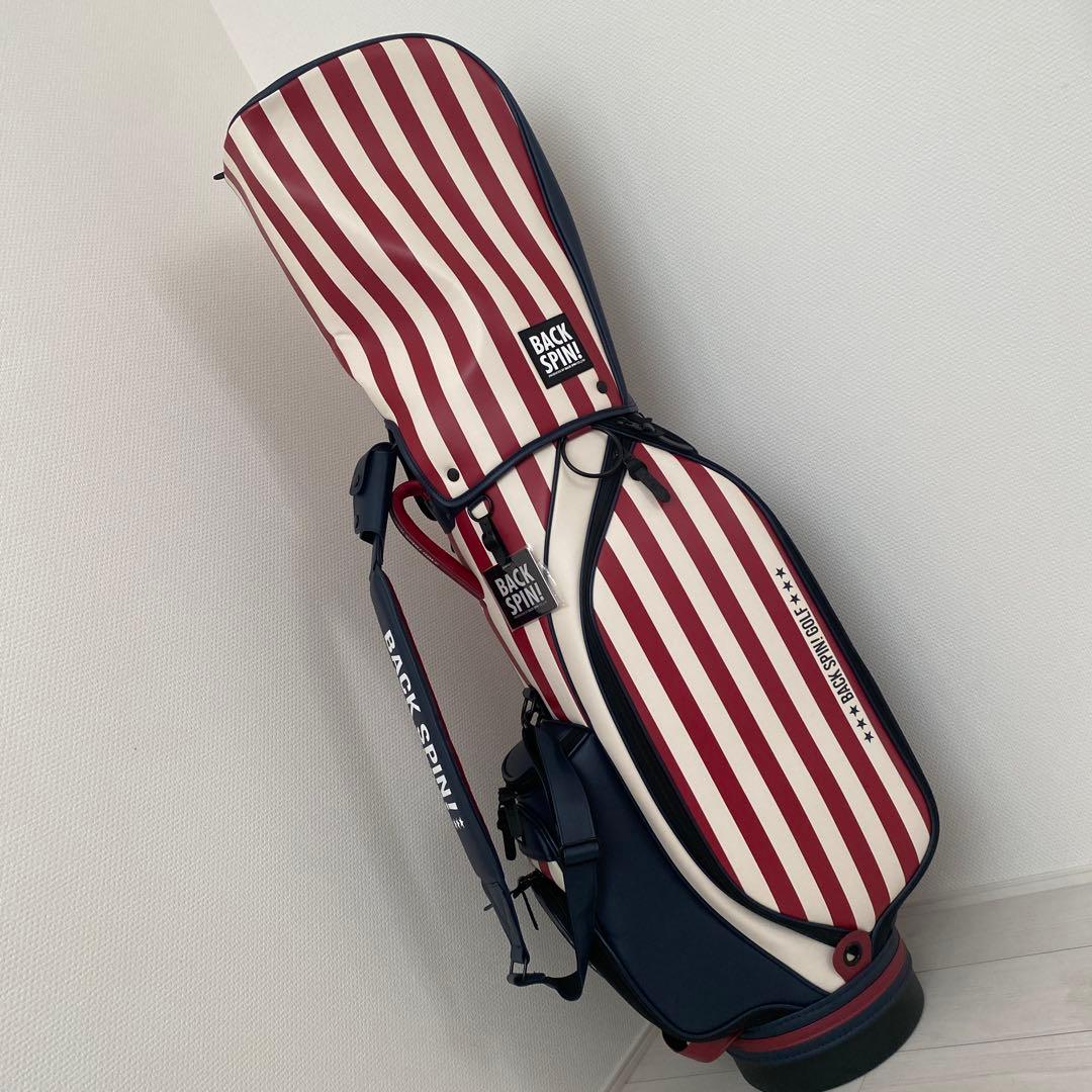 新品未使用！ BACK SPIN ゴルフキャディバッグ　おまけ　カートバッグ付き