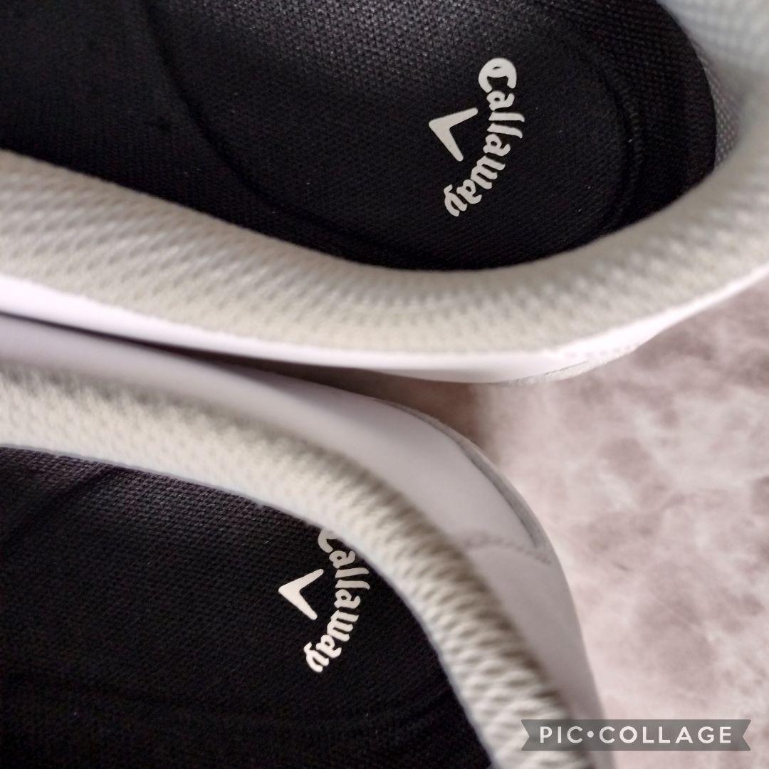 新品】キャロウェイ ゴルフスパイク BOA ダイアル式レザー 24cm 白紺