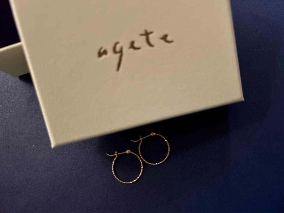 ファッションファッション - agete 10K ツイストフープピアス