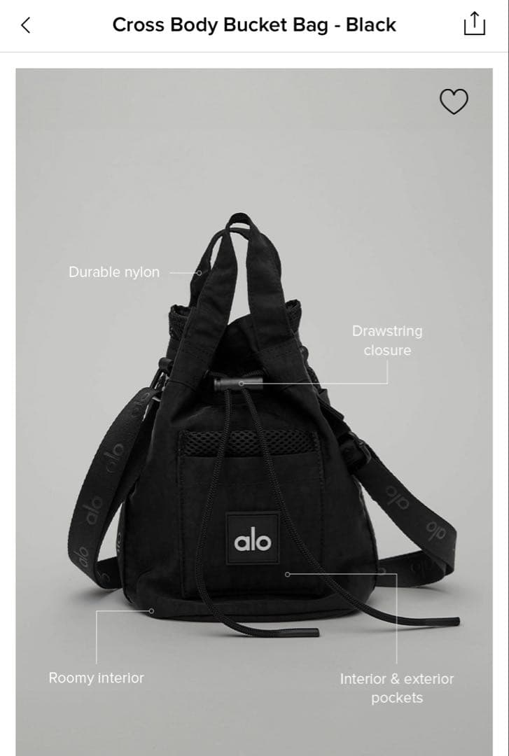 バッグ ALO yoga cross body bucket bag