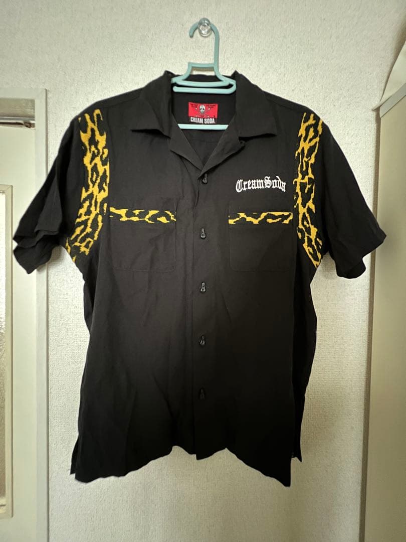 Cream Soda ボウリングシャツ 黒/黄 Cream Soda ボウリングシャツ黒