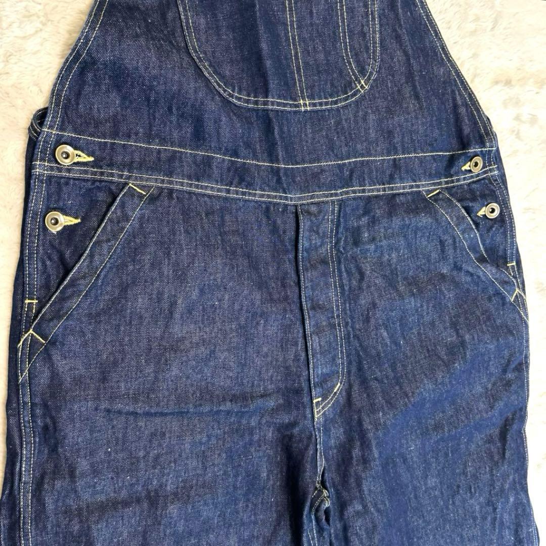 ヴェリテクール定価35200円コットンリネンオーバーオール　インディゴST041