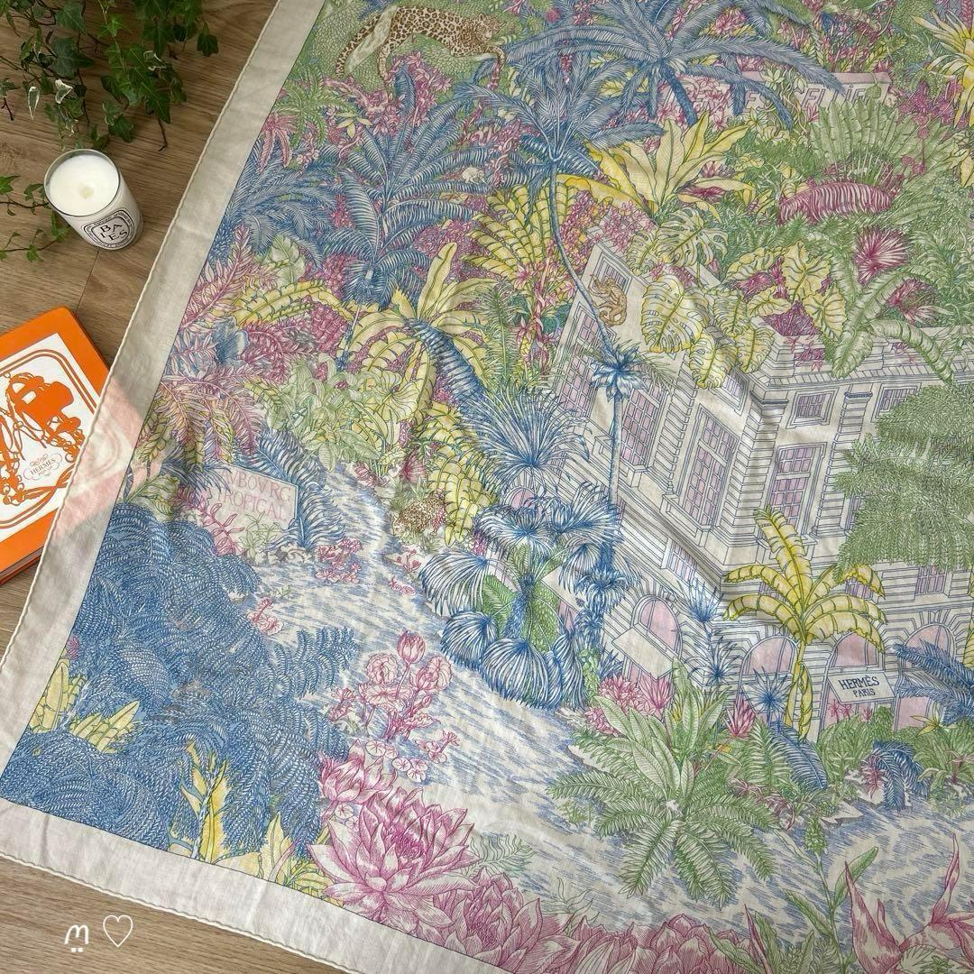 HERMES エルメス カレ140 ジェアン フォーブルトロピカル カシシル