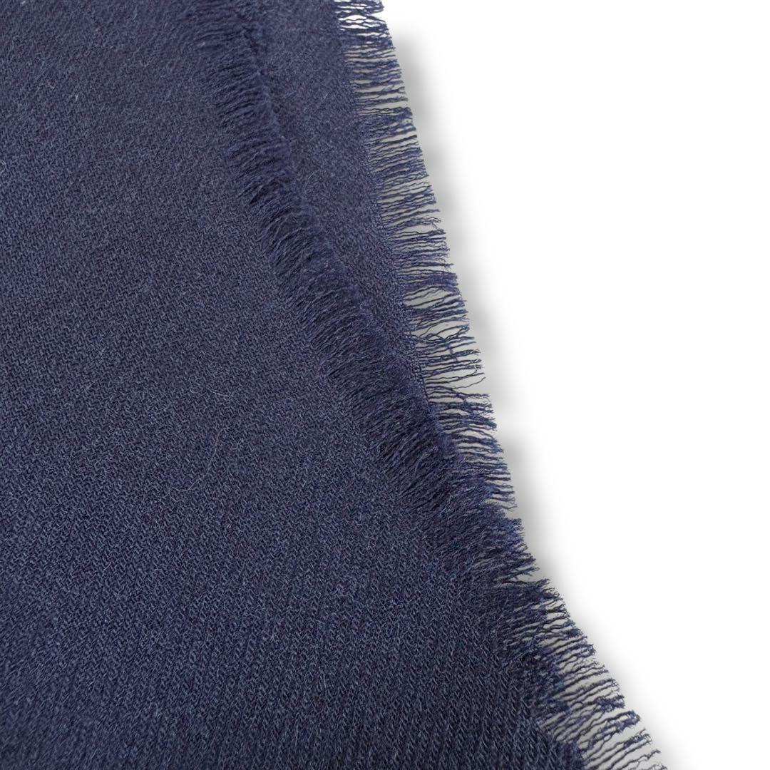 GUCCI グッチ ヴィンテージ 大盤ストール ショール マフラー ネイビー