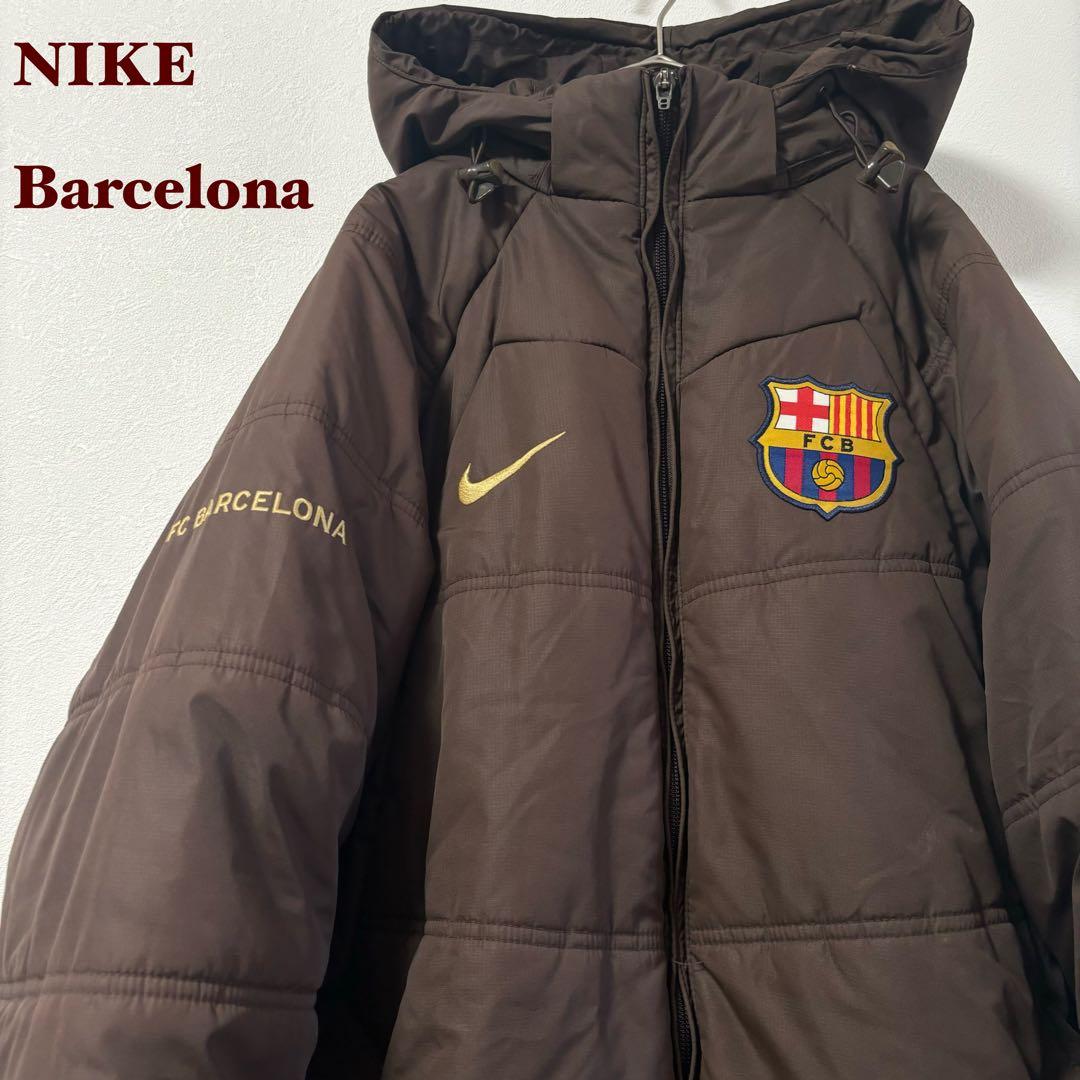 00's✨NIKE ナイキ FCバルセロナ ダウンジャケット ブラウン L - メルカリ