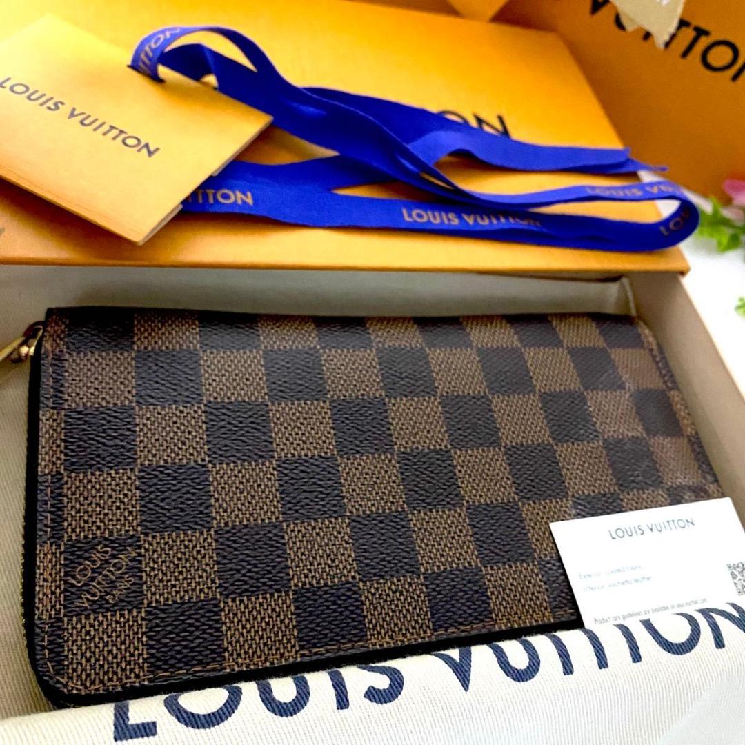 ルイ ヴィトン◎ダミエ ジッピーウォレット エベヌ ラウンドファスナー 長財布