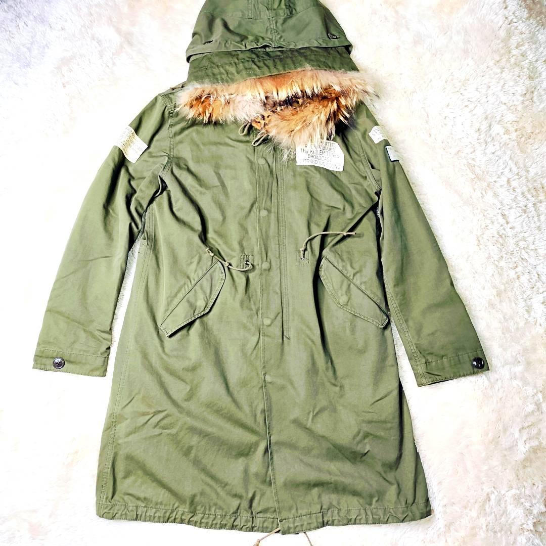 希少❣バックプリント無地✨️ワコマリア M-51 モッズコート レオパード裏地