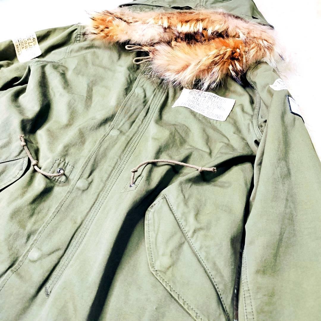 希少❣バックプリント無地✨️ワコマリア M-51 モッズコート レオパード裏地