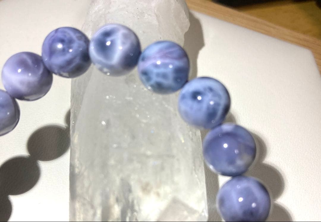 お値下げ‼️鑑定済‼️最高品質　パープルラリマーブレスレット