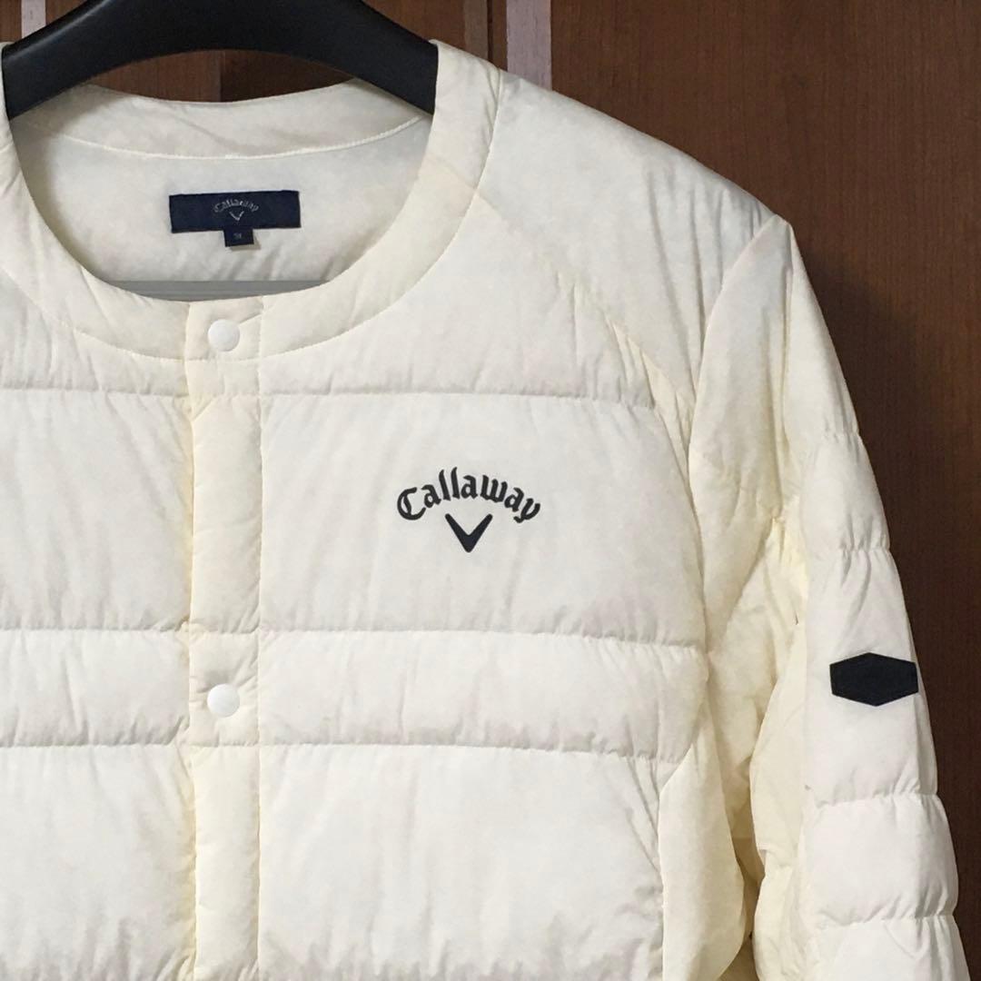 美品　キャロウェイ　ゴルフ　ノーカラー　ダウン　３L　callaway golf