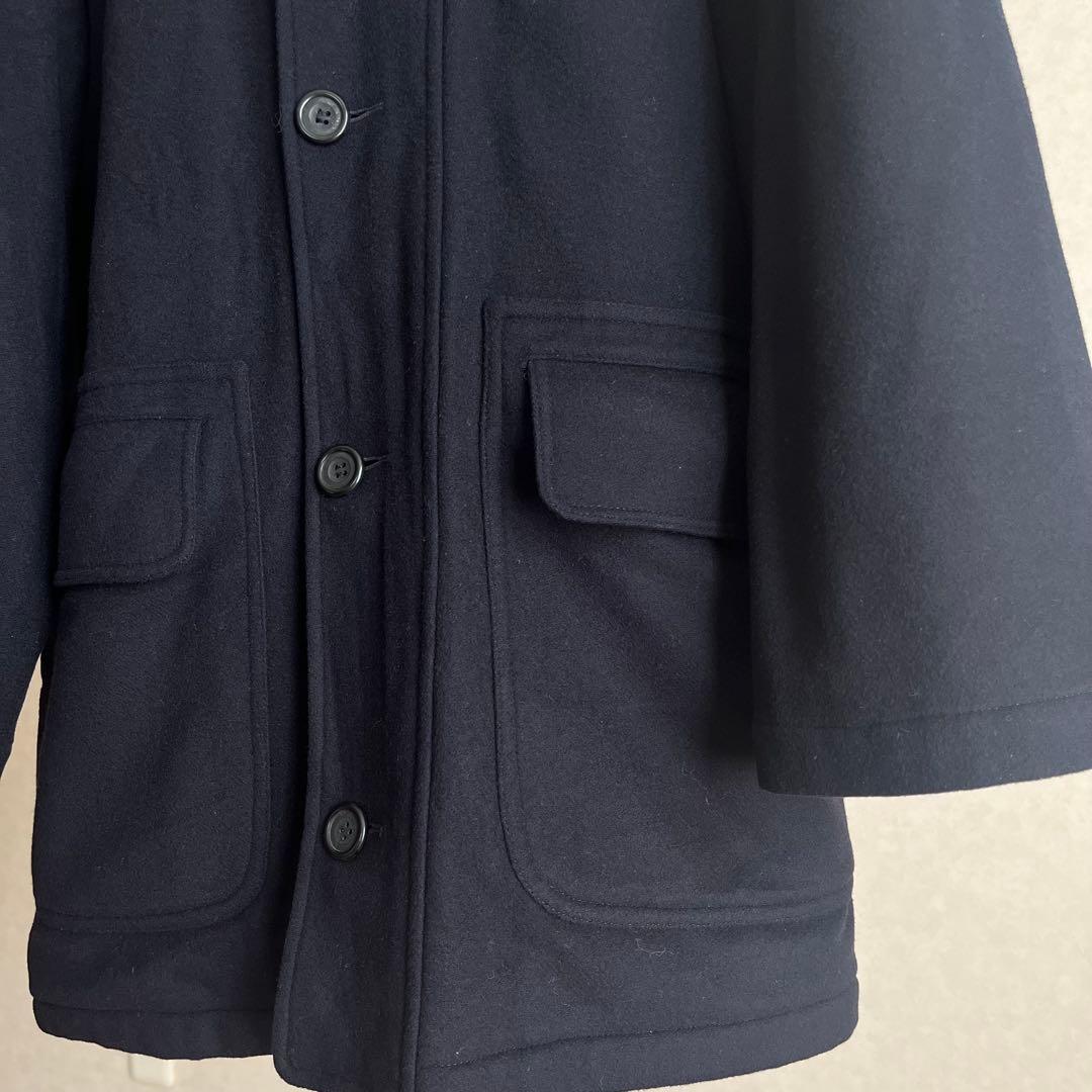 Aquascutum ウール カシミヤ コート ネイビー 英国製 パーカー