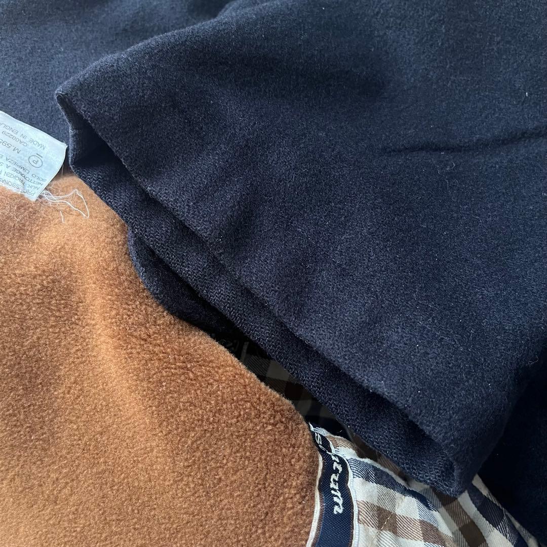 Aquascutum ウール カシミヤ コート ネイビー 英国製 パーカー