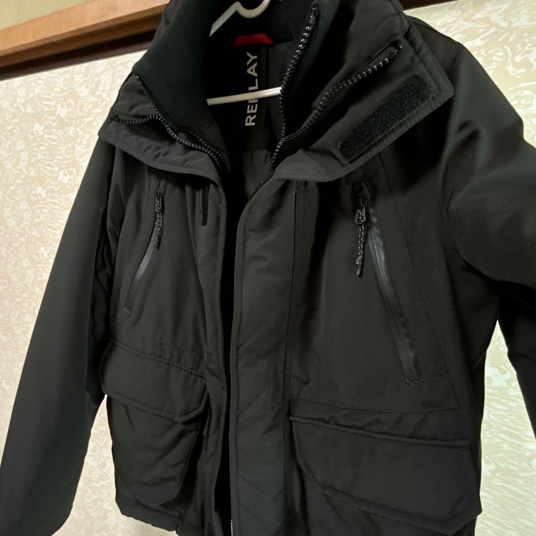 REPLAY ジャケット ブラック 黒 フード付き コート