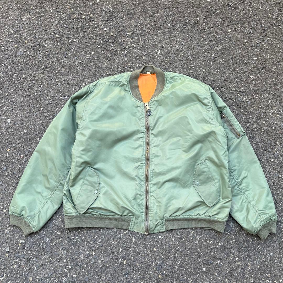 90s MA-1 フライトジャケット オリーブグリーン alpha XL - メルカリ