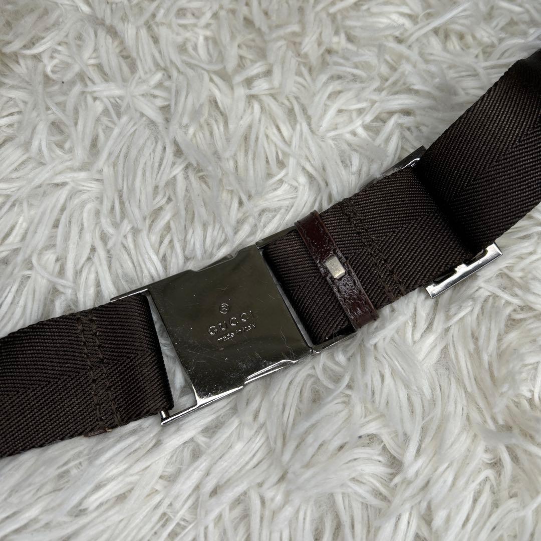GUCCI GGキャンバス ジャッキー ウエストバッグ ボディーバッグ　茶色