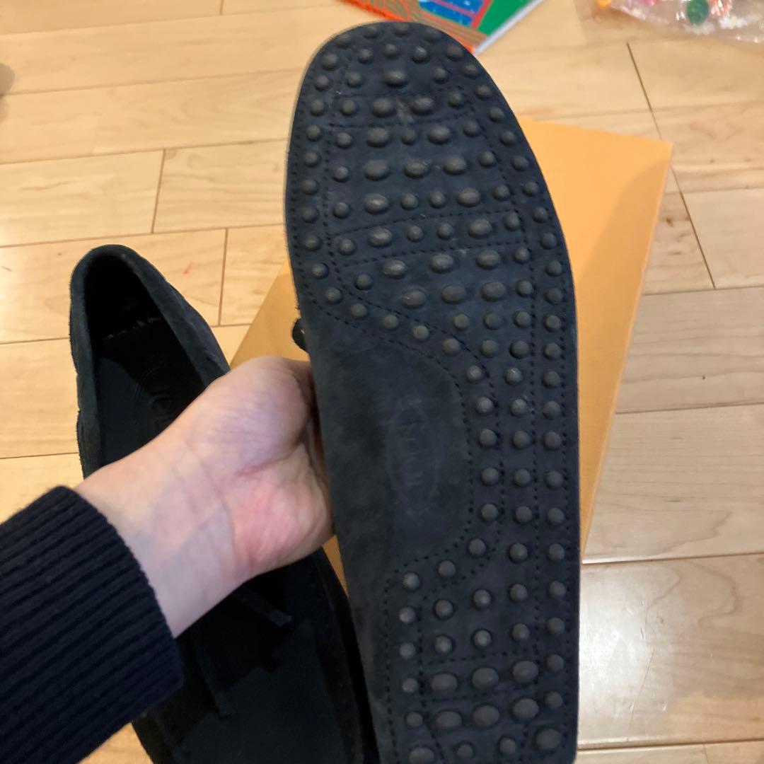 TOD'S ネイビー スエード モカシン