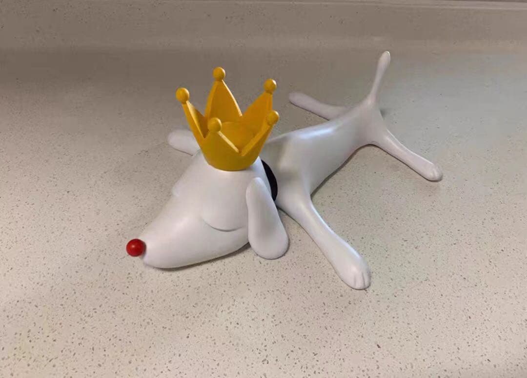 奈良美智 あおもり犬 置物 黒白2個セット