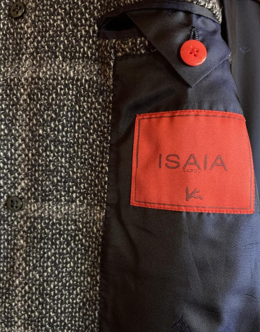 ISAIA ウールカシミヤキャメル チェスター コート 46 ROSS イザイア