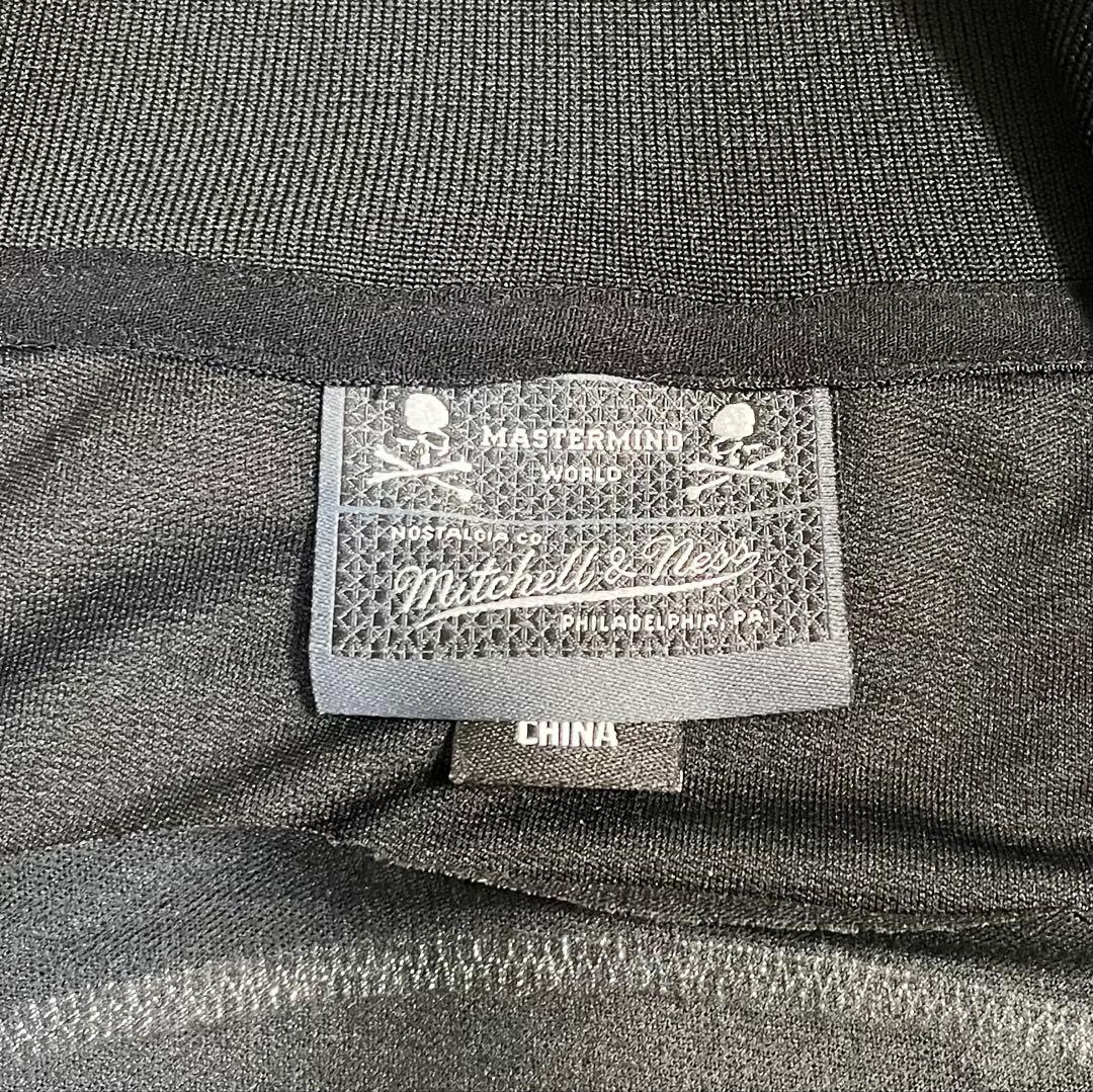 極美品 マスターマインドワールド × ミッチェルアンドネス スカルロゴ ブルゾン
