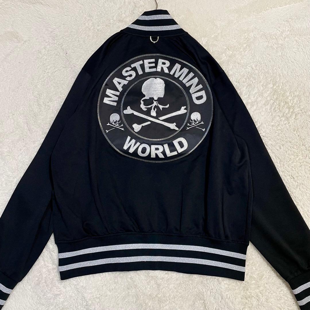 極美品 マスターマインドワールド × ミッチェルアンドネス スカルロゴ ブルゾン