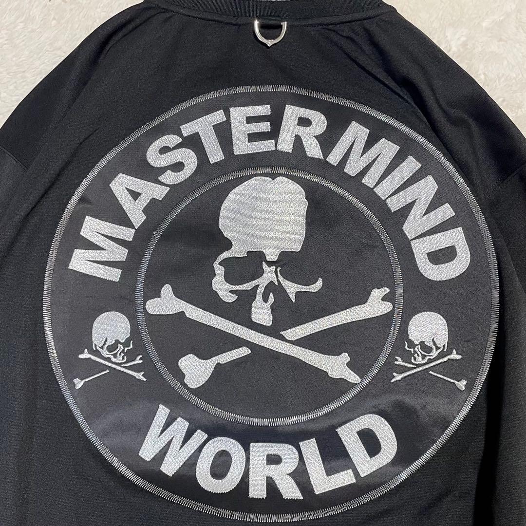 極美品 マスターマインドワールド × ミッチェルアンドネス スカルロゴ ブルゾン