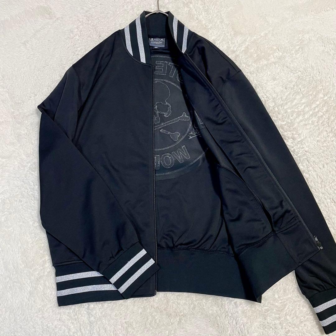 極美品 マスターマインドワールド × ミッチェルアンドネス スカルロゴ ブルゾン