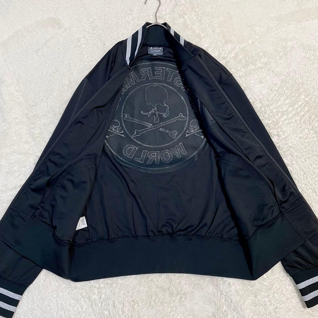 極美品 マスターマインドワールド × ミッチェルアンドネス スカルロゴ ブルゾン