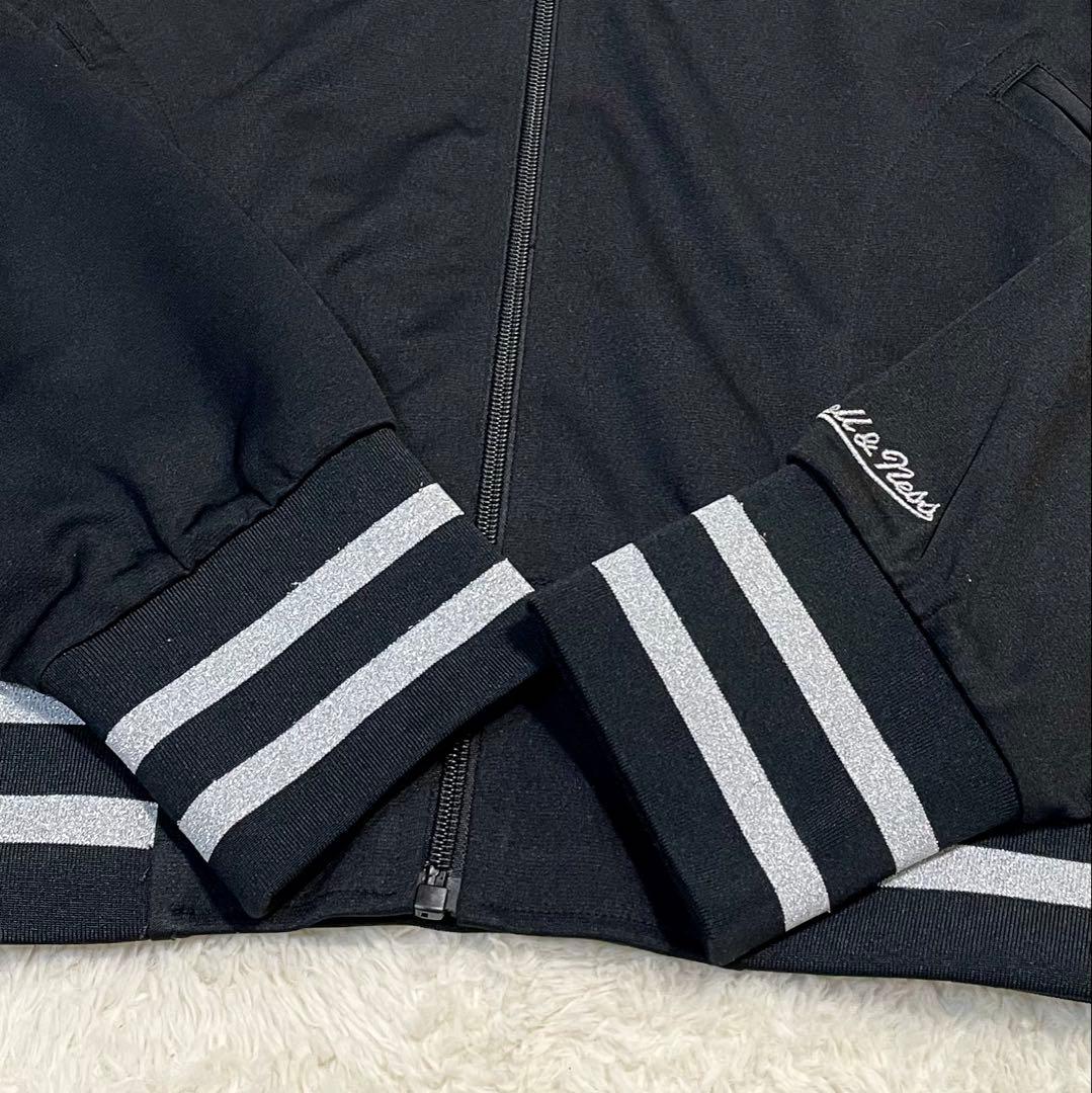 極美品 マスターマインドワールド × ミッチェルアンドネス スカルロゴ ブルゾン