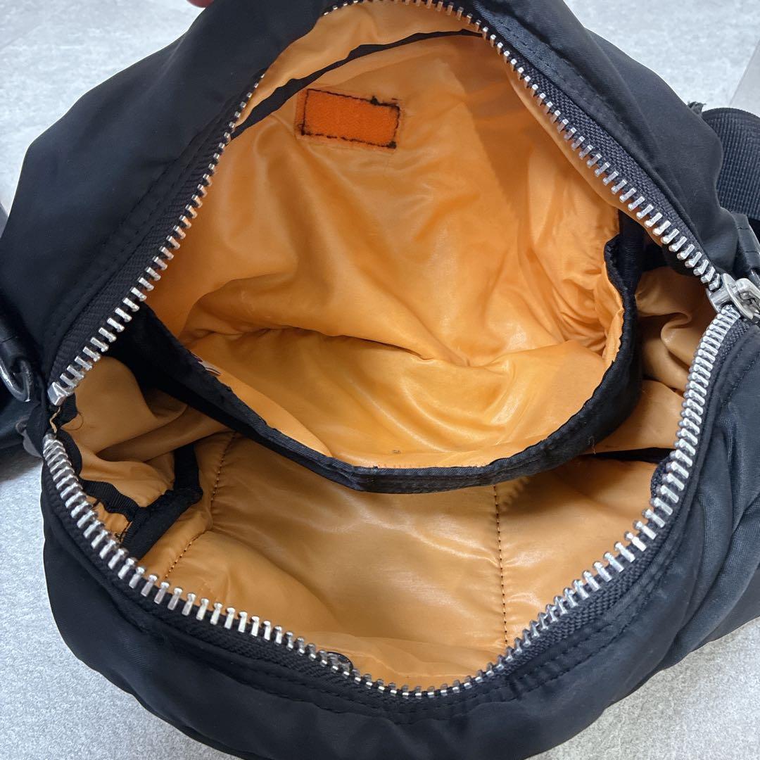 PORTER ポーター タンカー 黒 ナイロン ボディバッグ ウエストポーチ