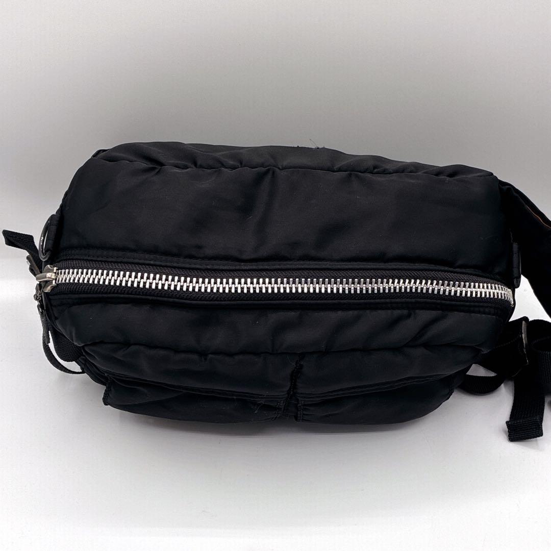 PORTER ポーター タンカー 黒 ナイロン ボディバッグ ウエストポーチ
