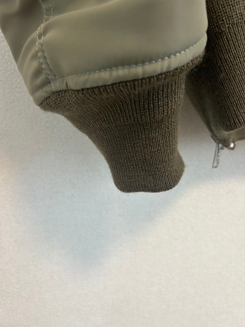 sacai MA-1 パッチワーク ナイロンジャケット サイズ1 カーキ サカイ