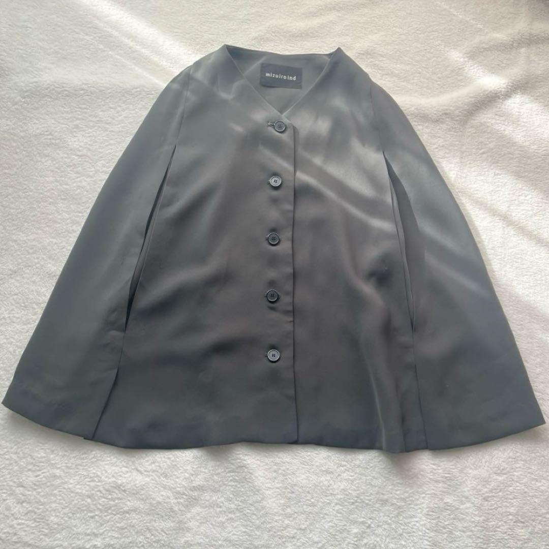 Jolis様 ミズイロインド ケープ ジャケット カーディガン風 ポンチョ