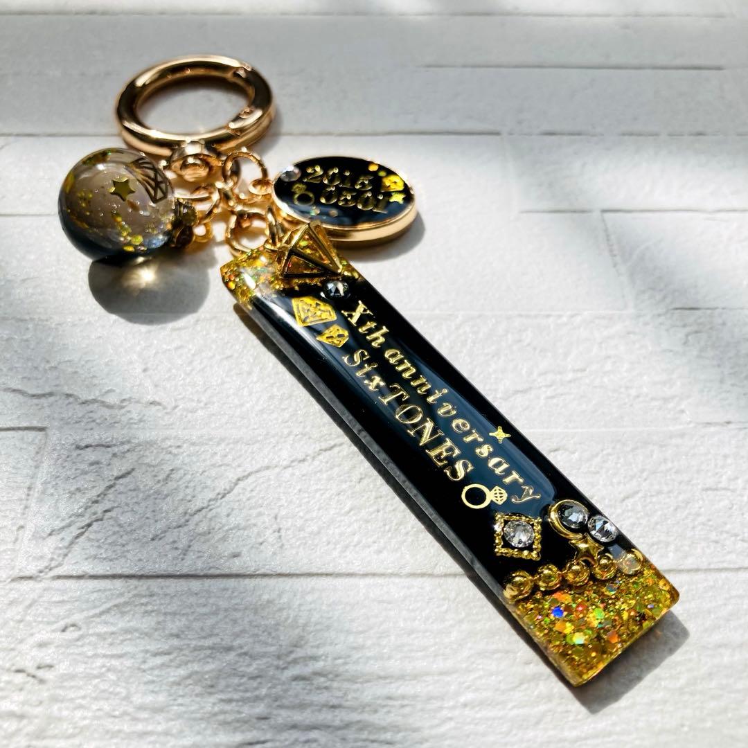 りんりんページ　名入れチャーム　レジンキーホルダー