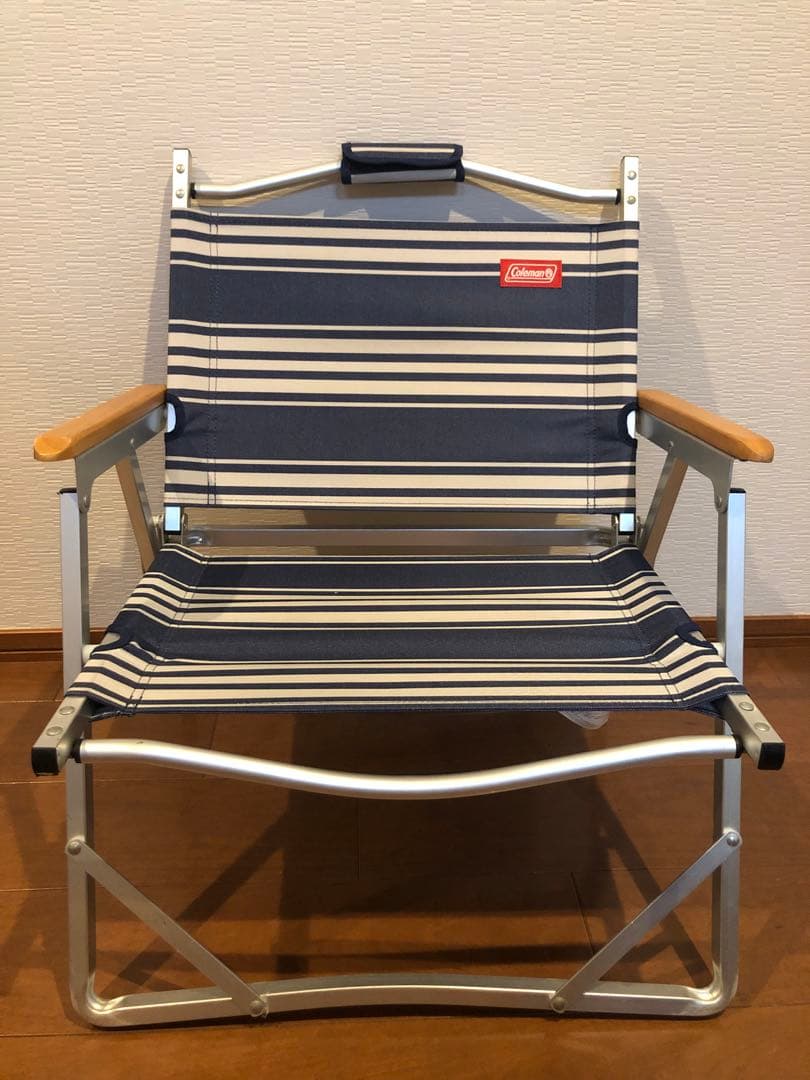 Coleman ファイヤーサイドフォールディングチェアネイビー・ストライプ