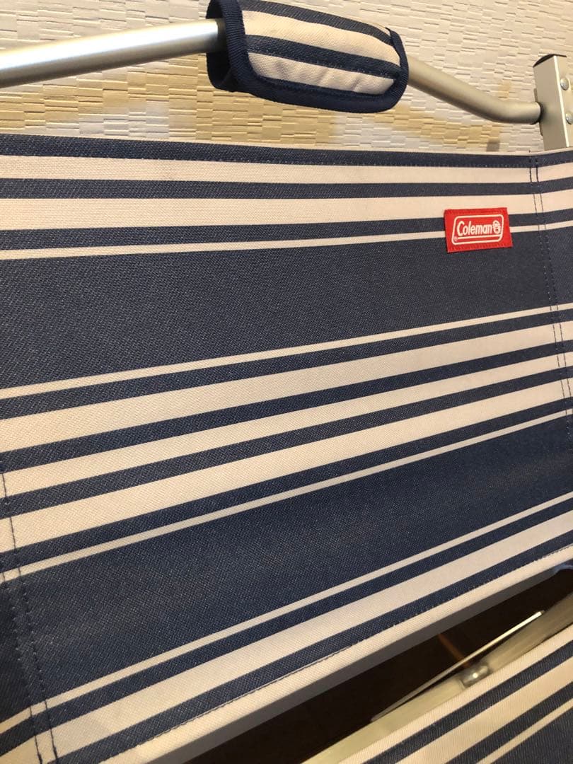 Coleman ファイヤーサイドフォールディングチェアネイビー・ストライプ