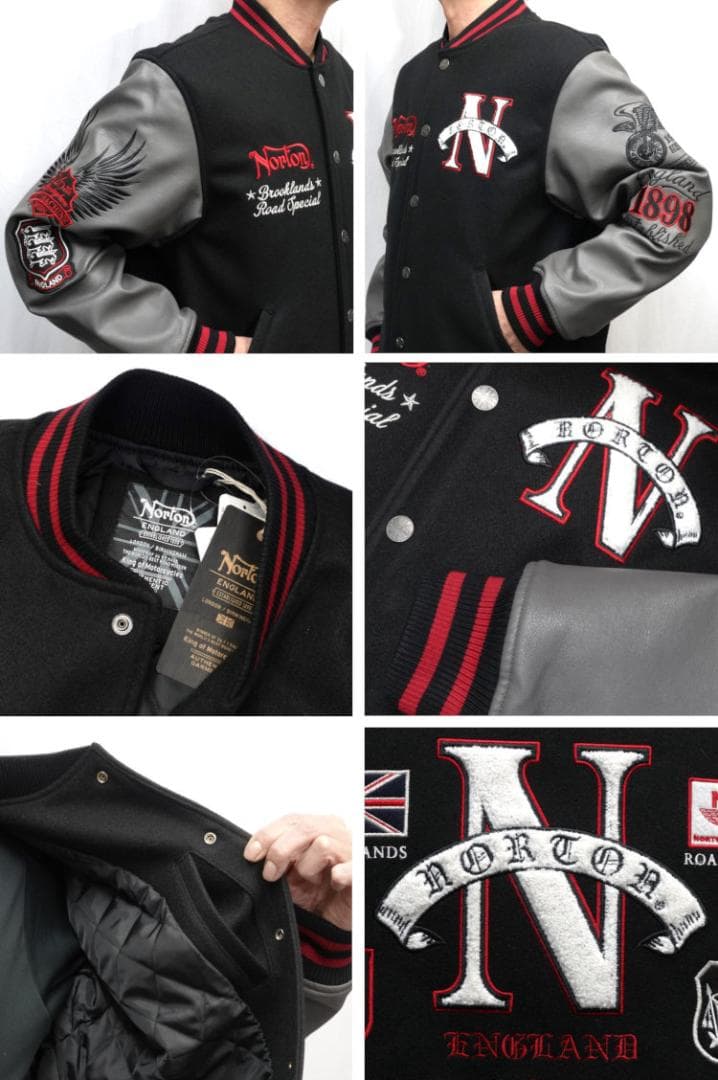 ノートン サガラスタジャン 253N1705 ブラック XXL バイク アメカジ