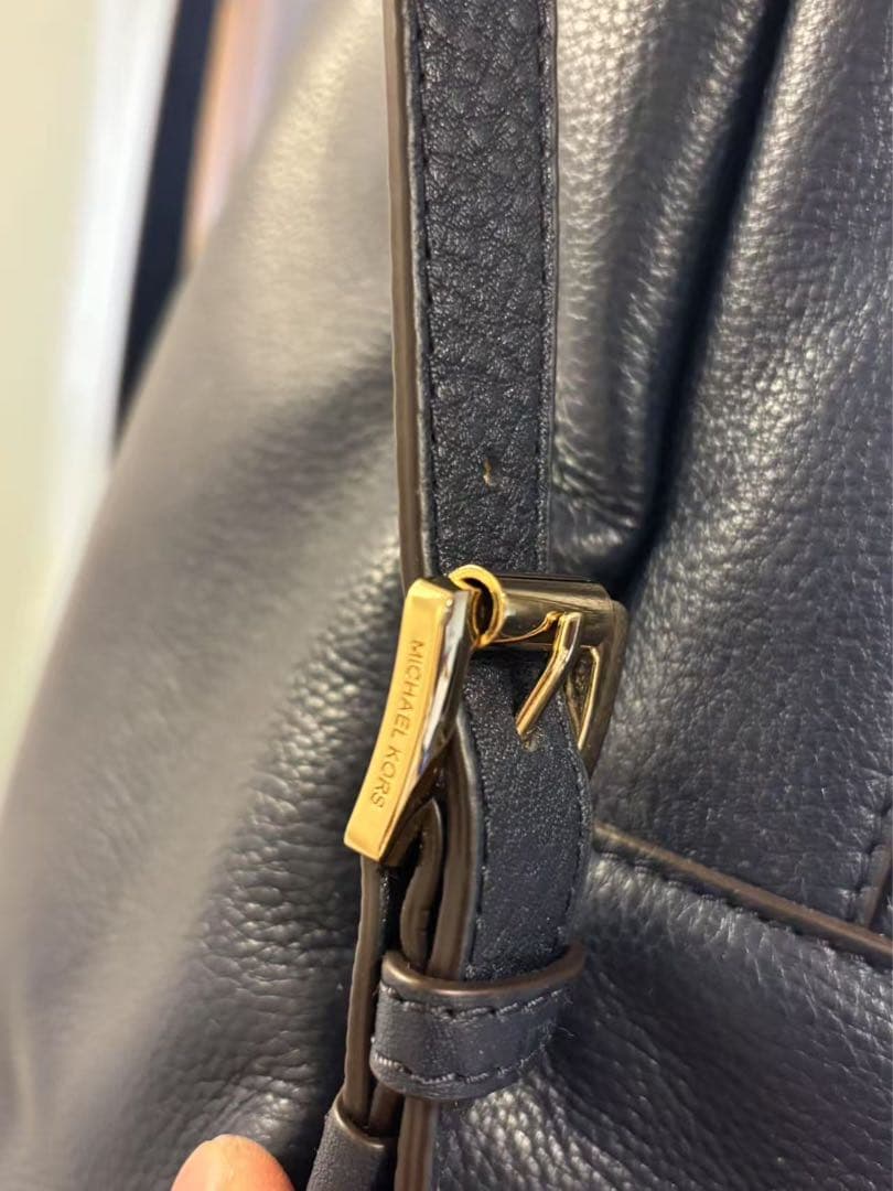MICHAEL KORS 本革リュック ネイビー 未使用品